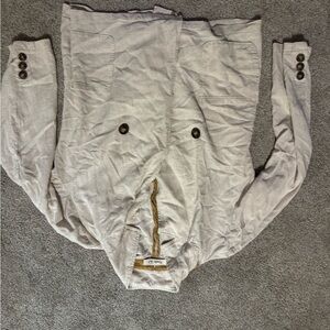 Free People Cream Button-Up Blazer